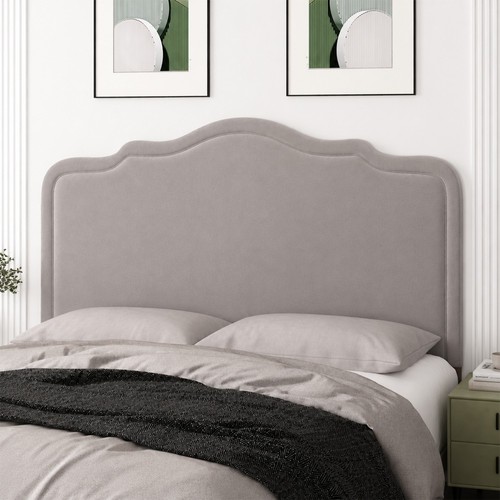Curved arched headboard - headboard, plush
