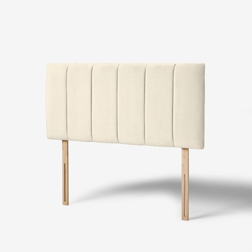 Cream lined headboard padded - headboard,